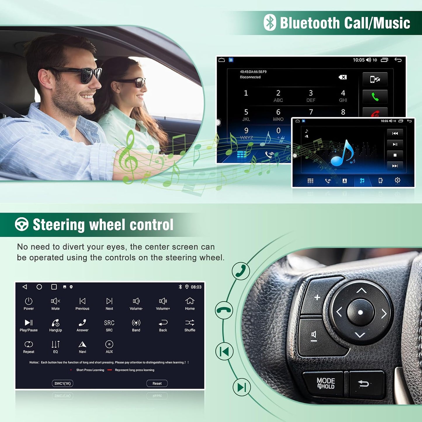 10-Inch Android 15 Radio for Honda Accord 2008–2013, Wireless CarPlay & Android Auto, IPS HD Touchscreen Stereo, Bluetooth 5.0, Wi‑Fi GPS Navigation, 2GB RAM 32GB ROM, AM/FM/RDS, SWC Headunit