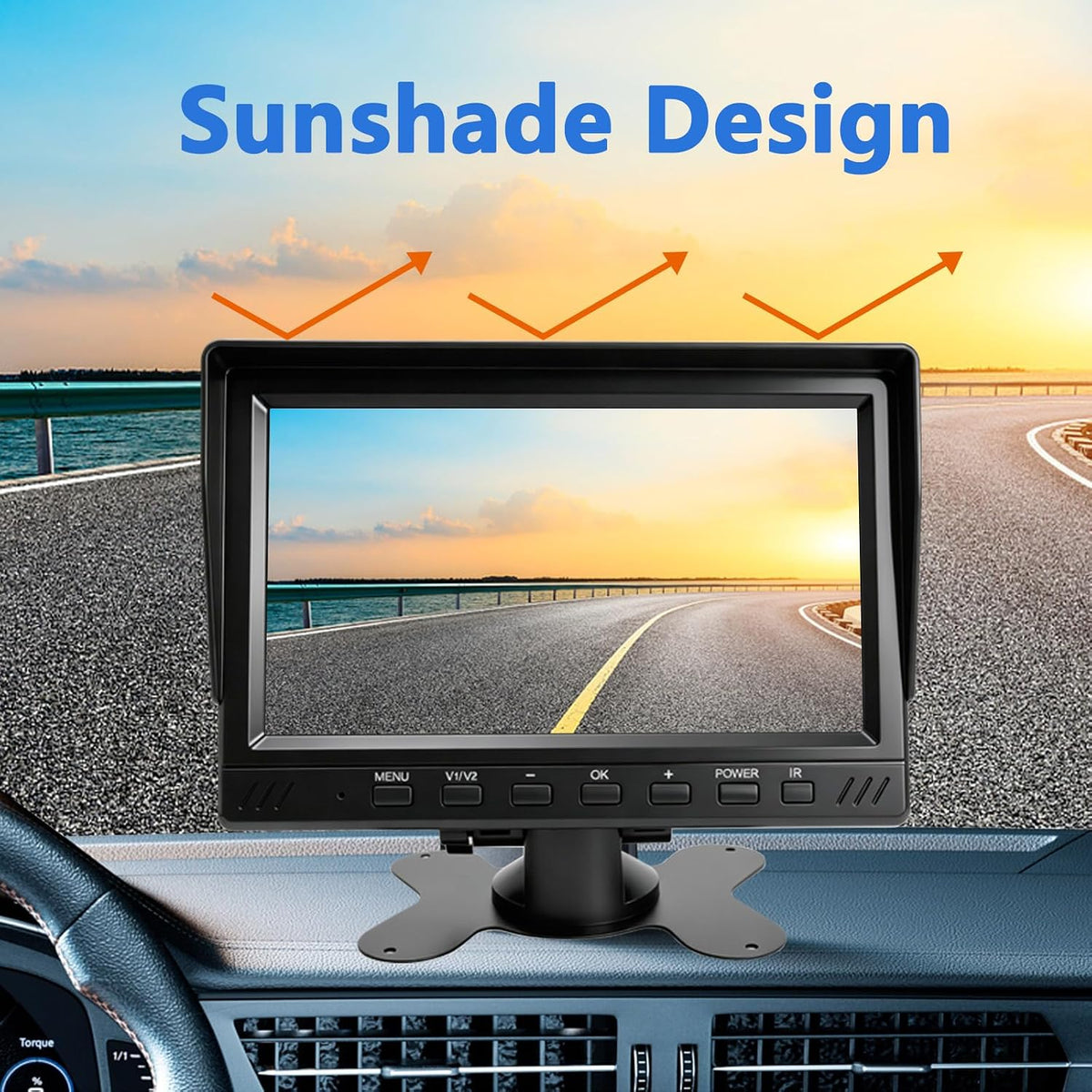 AHD 1080P Truck Camera 7" Monitor 2 LED Cameras DVR for Semi RV