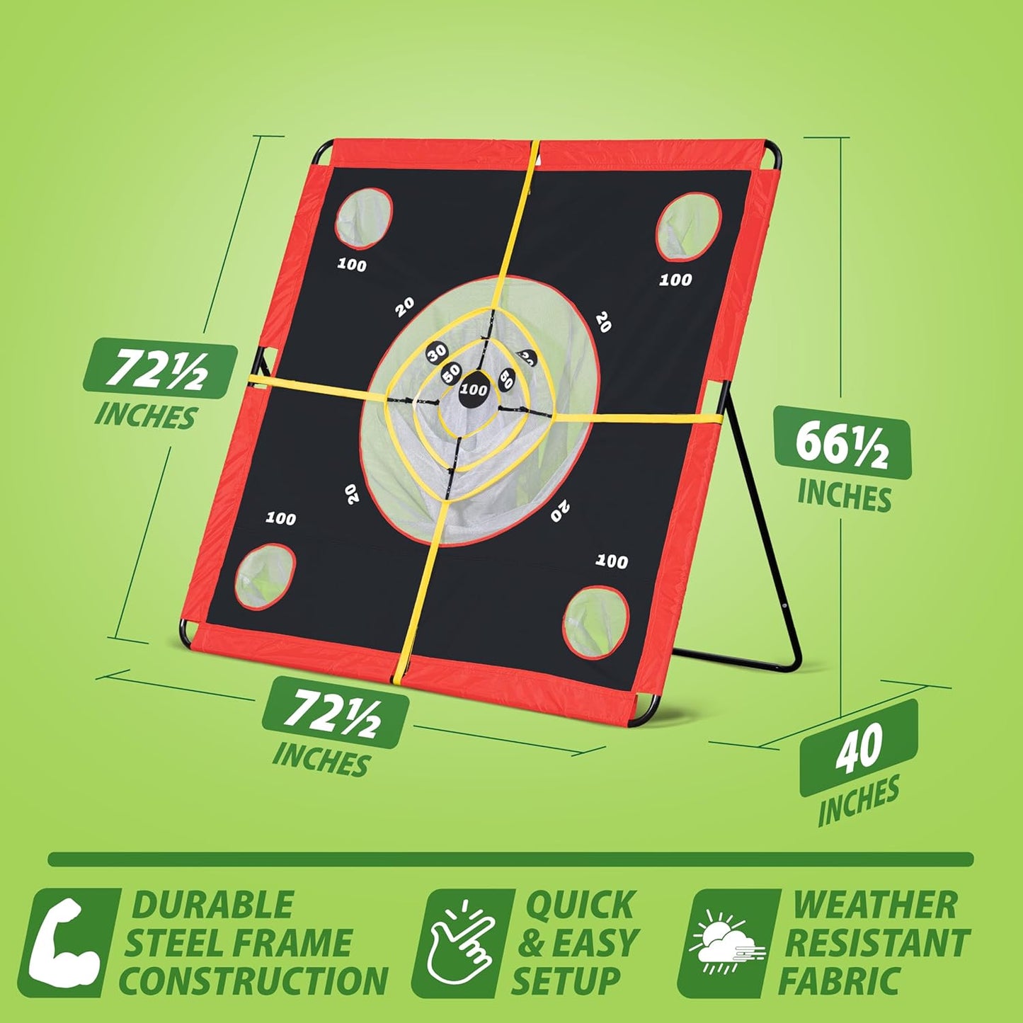 ChipShot Challenge - Backyard Chip Shot Challenge with Scoring Net – Outdoor Golf Practice & Party Game