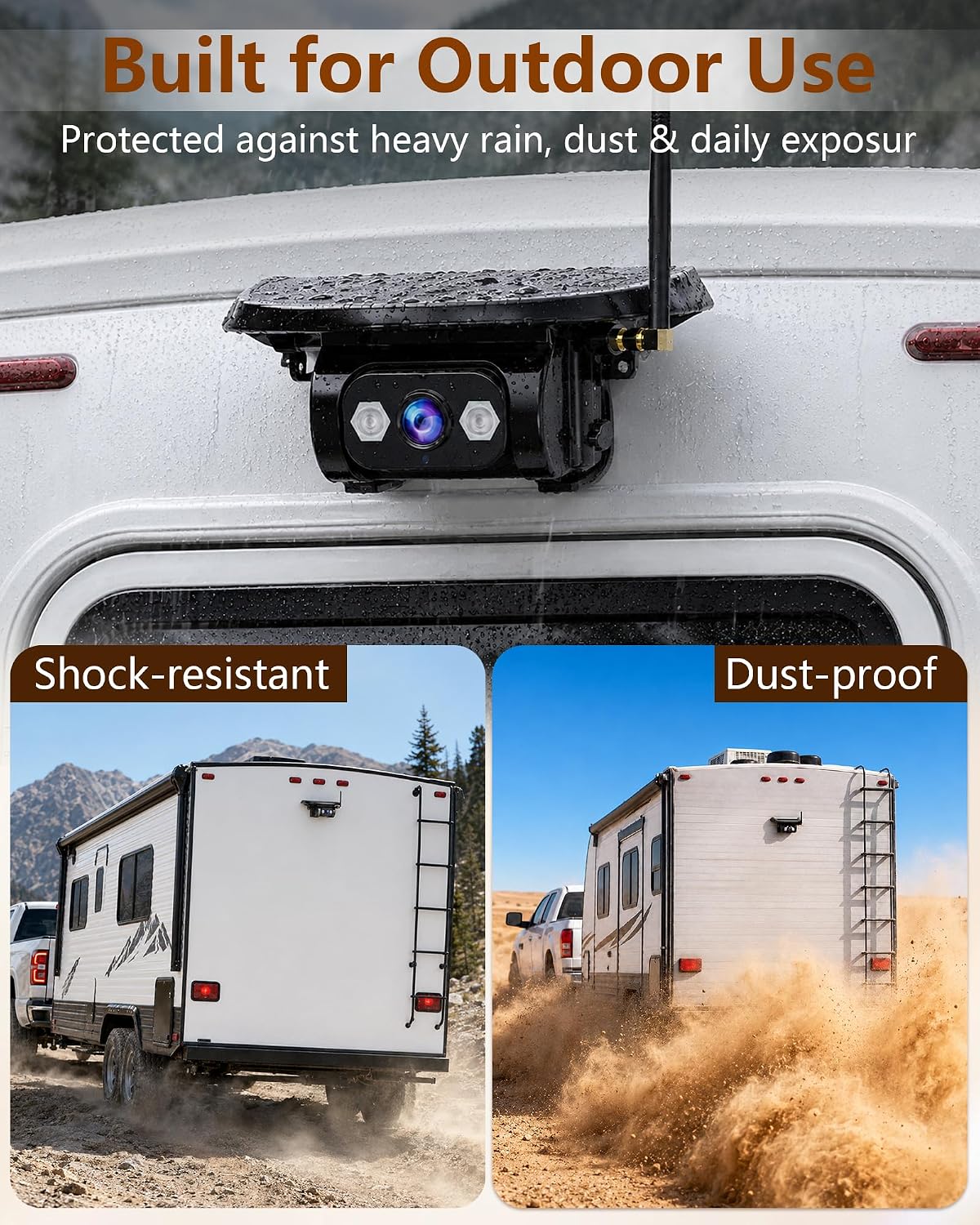 1296P Strong Magnetic Wireless RV Backup Camera - 1-Min Install for Trailer