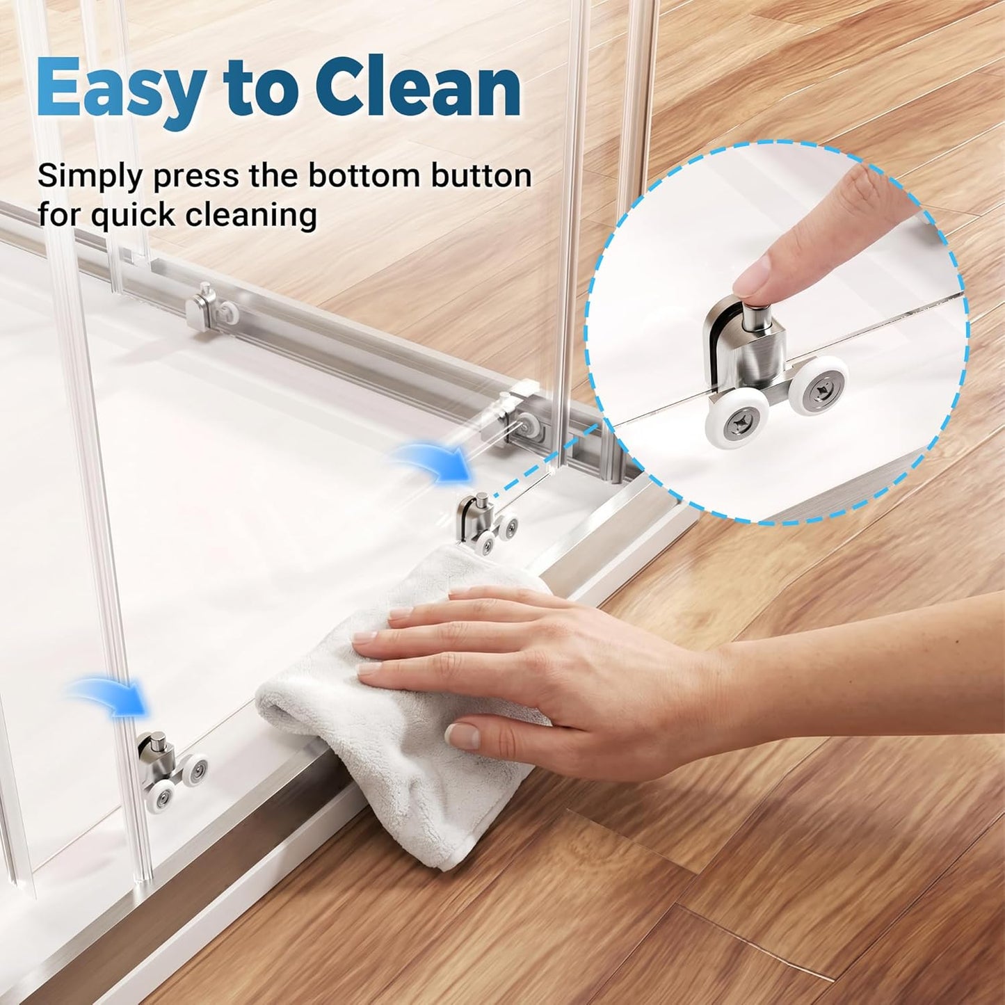 Corner Shower Door Enclosure 36" W x 36" D x 72" with 1/4" 6mm Glass Sliding Shower Doors, Nano Easy Clean Coating, Shower Stall for Walk in Shower Brushed Nickel 36" W x 36" D x 72'" H Brushed Nickel