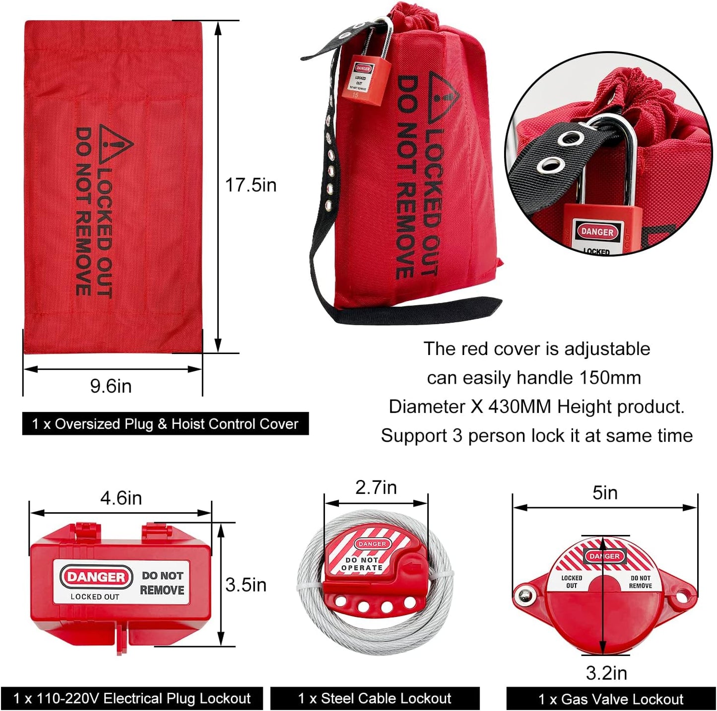 Lockout Tagout Station Kit Board Locks 80pcs,Lock Out Tag Out Loto Hasps,Tags,Circuit Breaker Lockout,Ball Valve Lockout,Electrical Plug