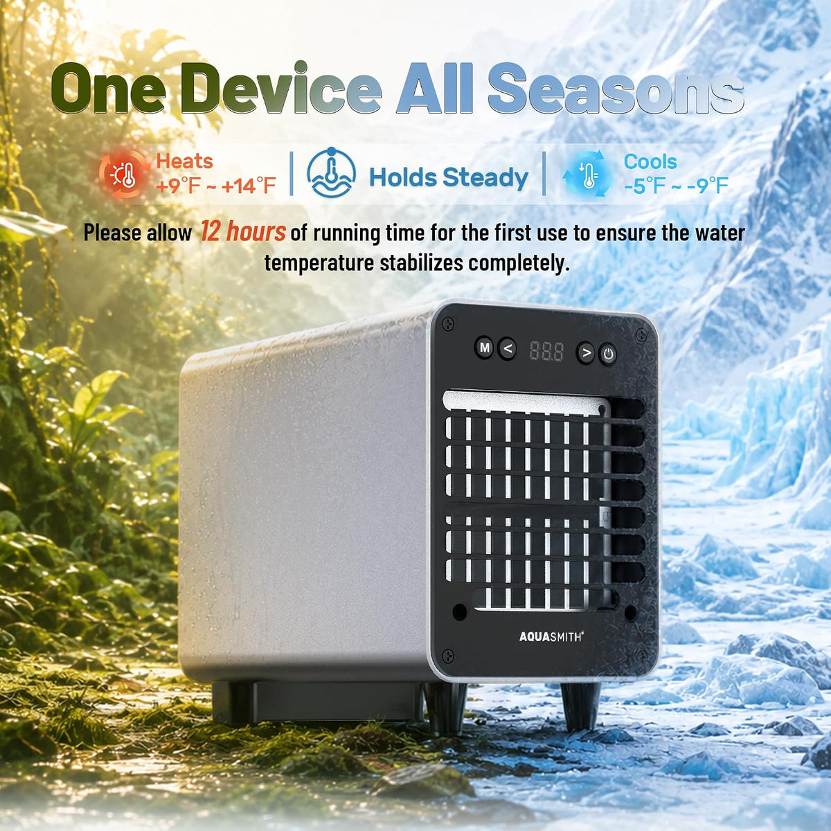 AQUASMITH Mini Aquarium Chiller Semiconductor Cooler & Heater