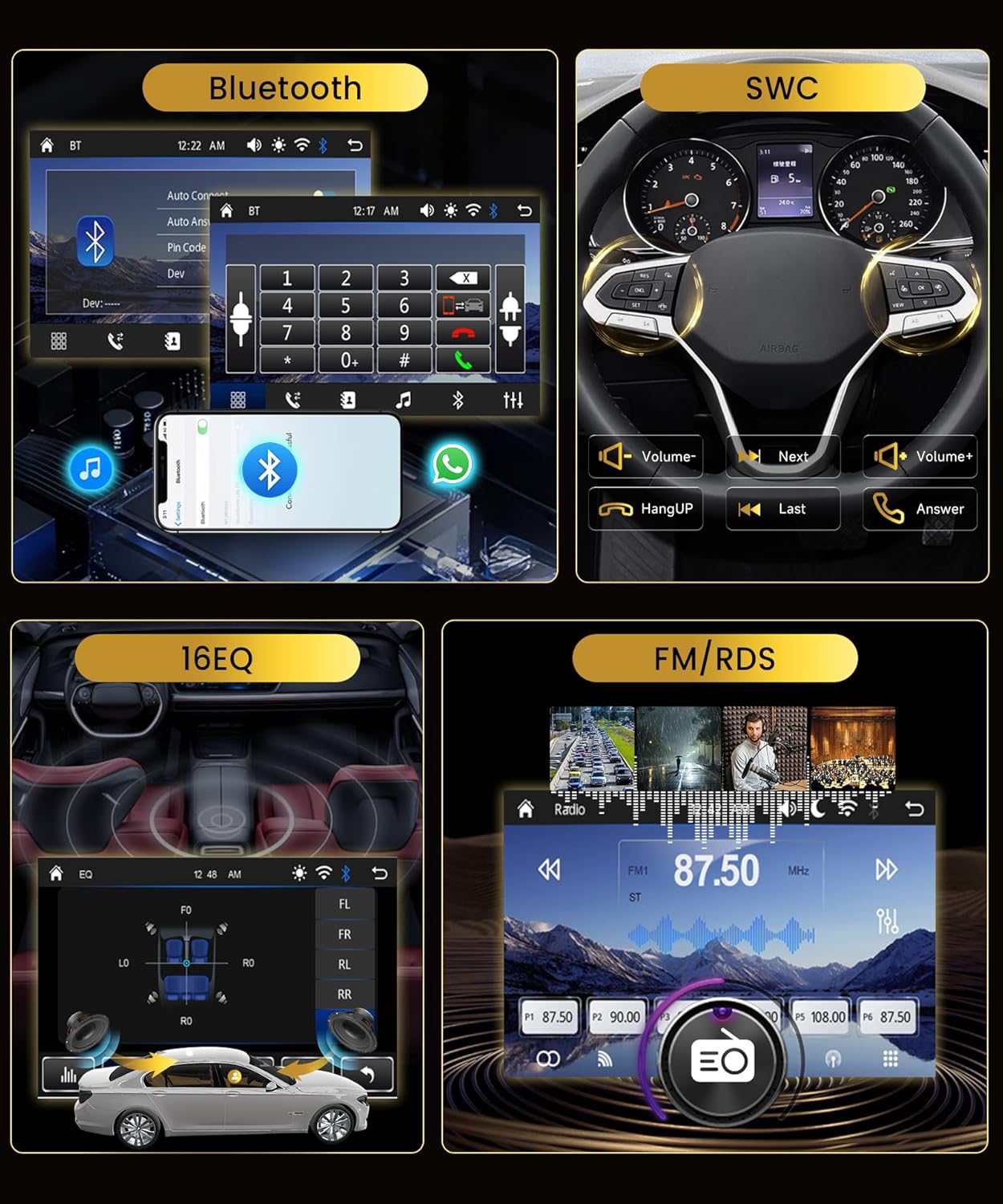 7'' Single Din Car Stereo with Piano Keys,Wireless CarPlay Android Auto,HD IPS Manual Telescopic Touchscreen Radio with Bluetooth,FM Radio Receiver Support USB/Type-C,Mirror Link,Backup Camera