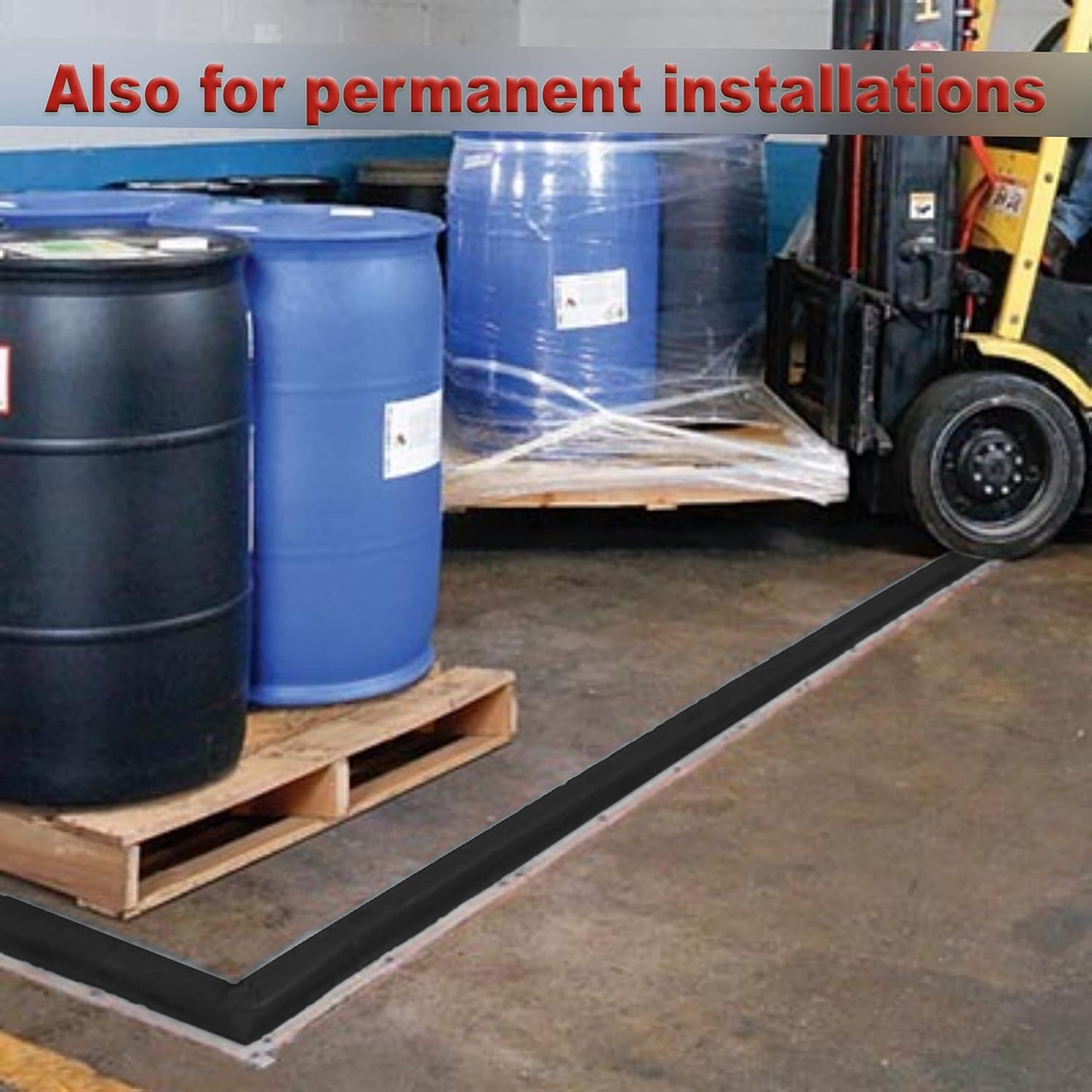 New Spill Barrier Dike, 2.4"Wx1.6"H Heaviest Solid Rubber Liquid Blocker, Door Blocker, Oil-Proof and Tear-Resistant Rubber Strip, Spill Control Supply 2026