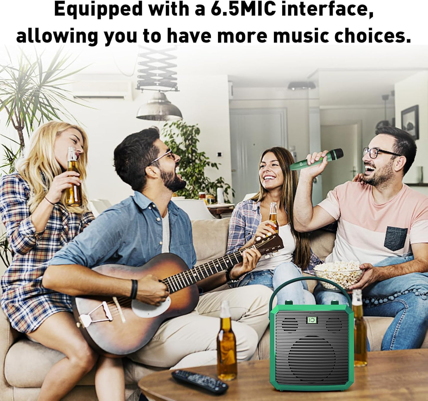 SHIDU Karaoke Machine with Wireless Microphone,Portable Karaoke Machine for Adults & Kids,PA Speaker System Support Deep Bass,Original