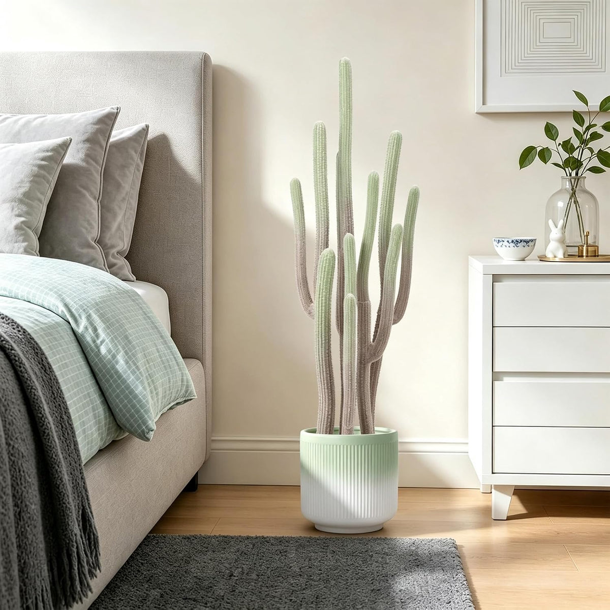 Artificial Cactus 34" Fake Cacti Faux Saguaro Plants for Indoor Outdoor Home Office Garden Decor 34inches