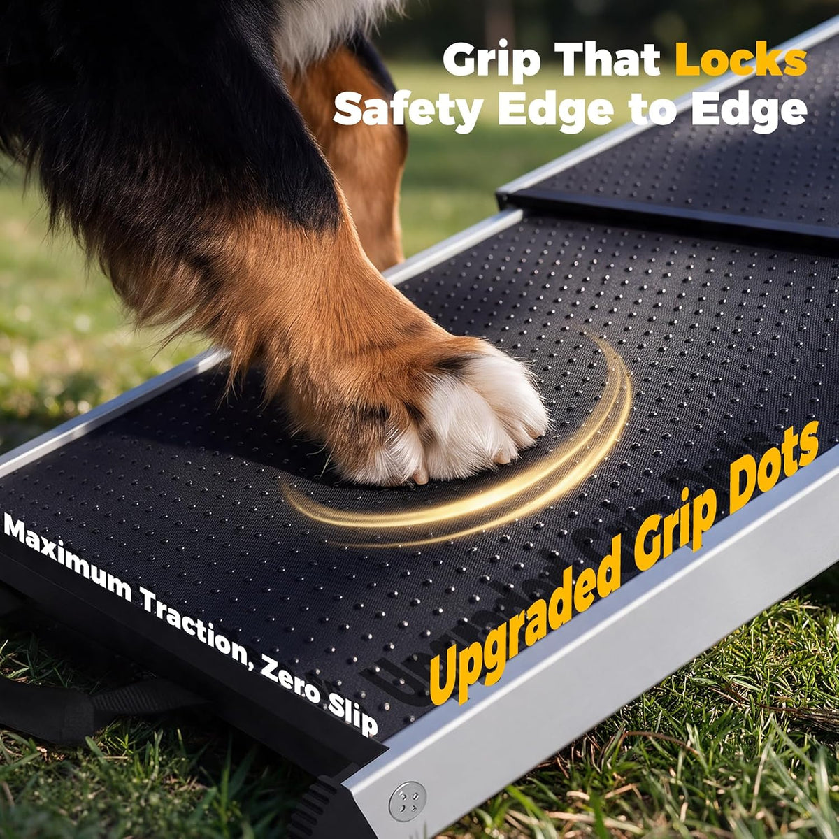 CAMMOO Dog Ramp for Car, 73''L x 20''W Foldable Pet Ramp for Large Dogs