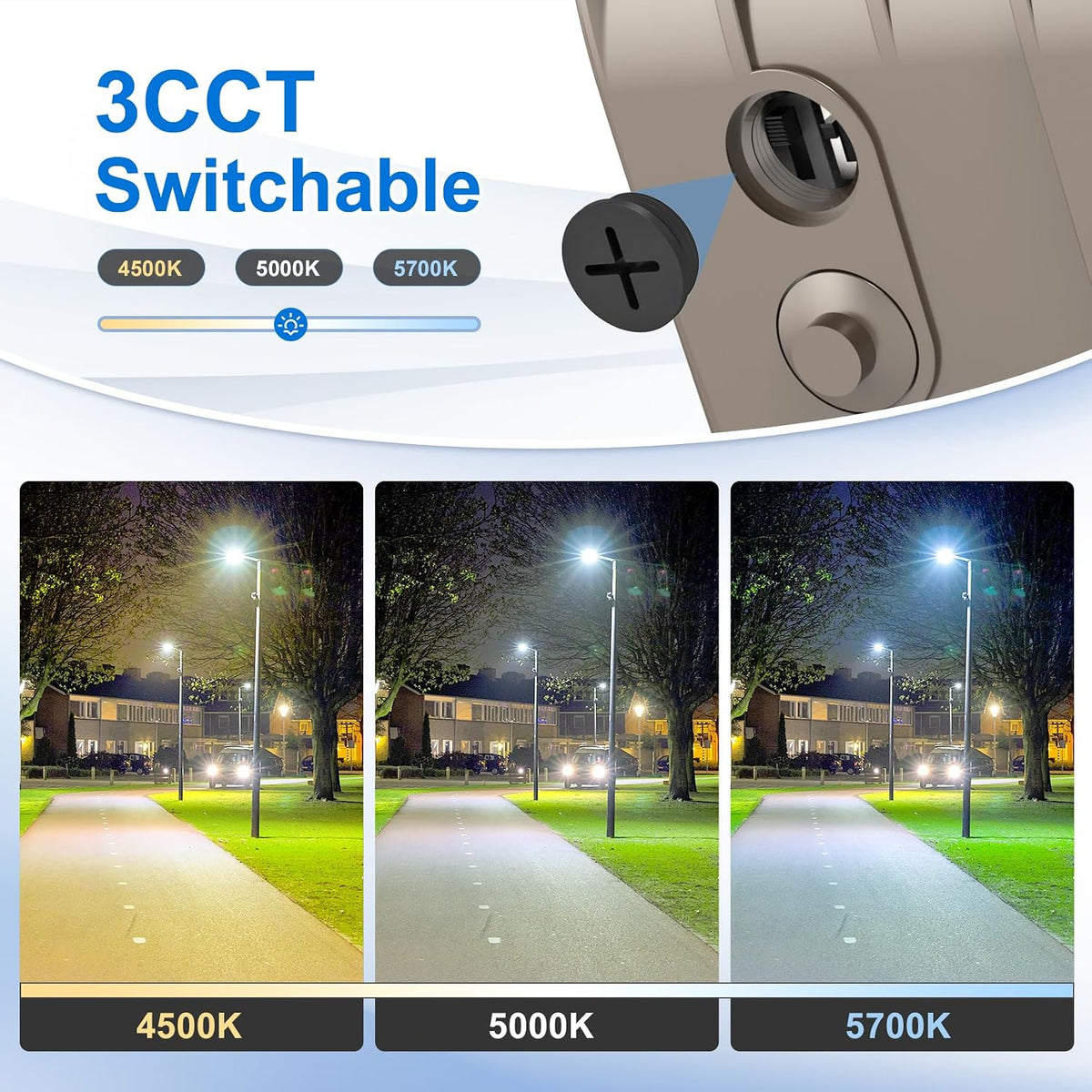 200W Led Parking Lot Lights, Dusk to Dawn Outdoor Shoebox Lighting Fixture