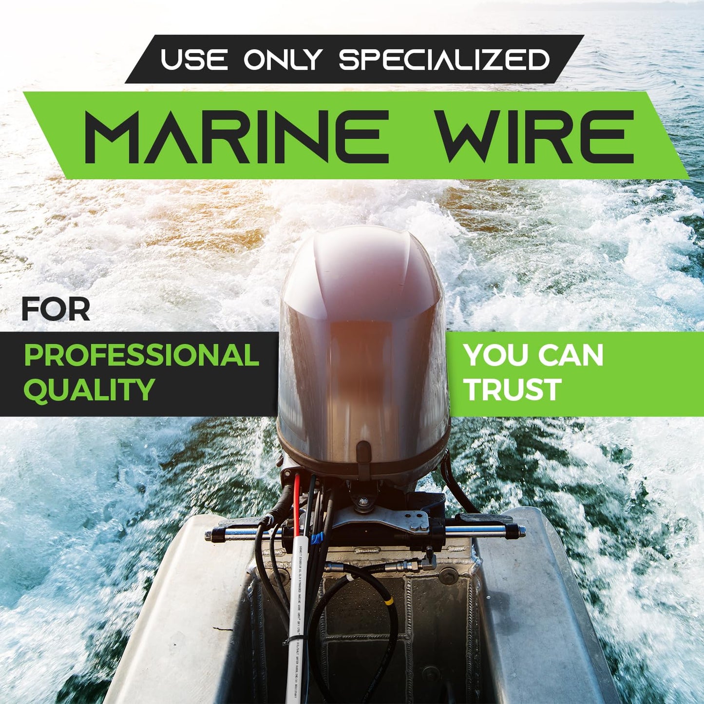 6 Gauge Marine Wire (100ft) 6/2 AWG Duplex 2-Conductor Cable, Tinned Oxygen-Free Copper OFC - Boat/Marine/Automotive