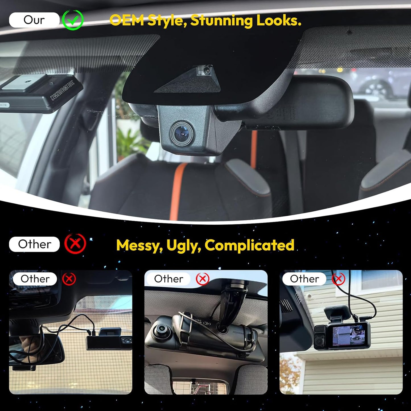 Front 4K Dash Cam Suitable for Toyota Prius 2023-2026 & Prime Plug-in Hybrid (XW60), Camera OEM Look, UHD 2160P Video HDR,5.8G WiFi & APP, Loop Recording, Gravity Sensor, Plug & Play,GPS