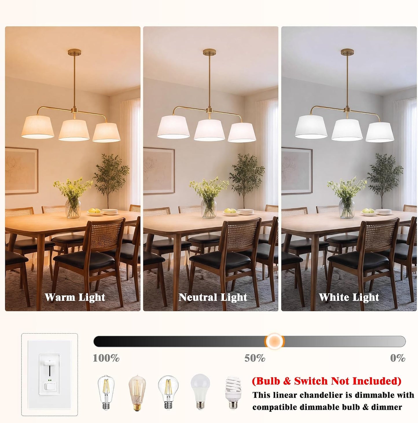 Linear Chandeliers for Dining Room 40.75in, Brass Kitchen Island Fixture