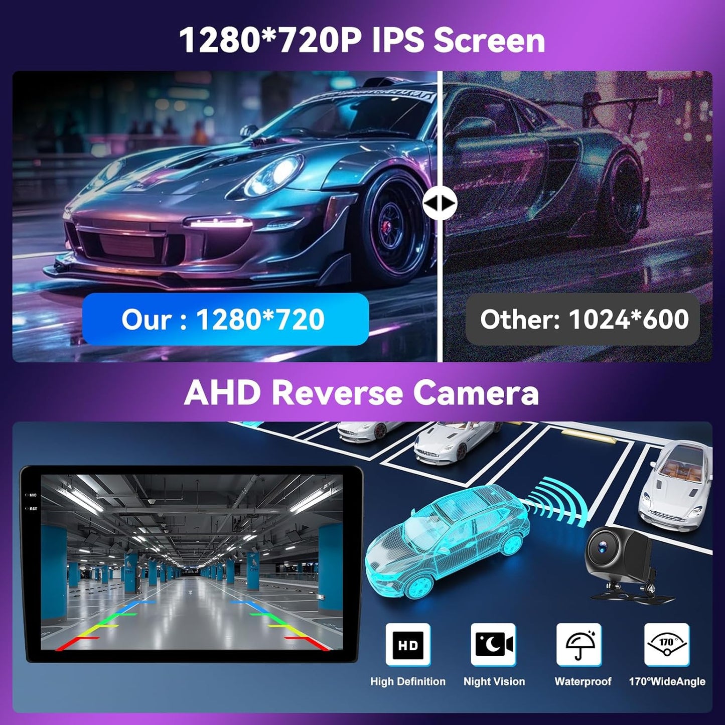 [4G+64G] Car Radio for Dodge Ram 1500 2500 3500 2013-2019 with Wireless CarPlay Android Auto,9” Touchscreen Android 15 Car Stereo with Mirror Link 5GWiFi/GPS,Bluetooth,FM/RDS SWC EQ+Backup Camera