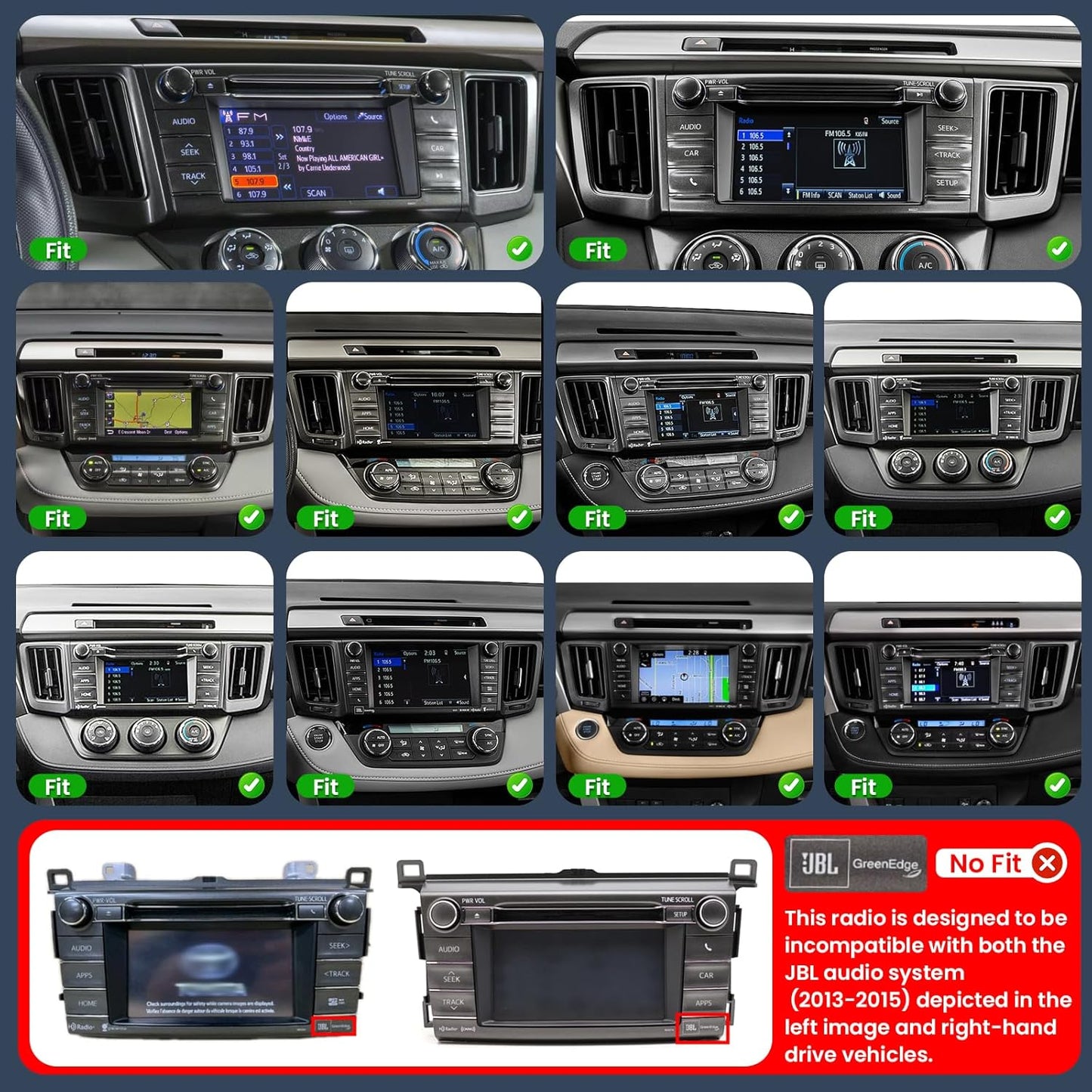 Car Radio for Toyota Rav4 2013-2018: 4Core 64G Upgrade 10.2 inch 1280x800 Touchscreen Stereo, Android Head Unit with Wireless Carplay & Android Auto, 5G WiFi GPS Bluetooth FM SWC Mic Backup Camera