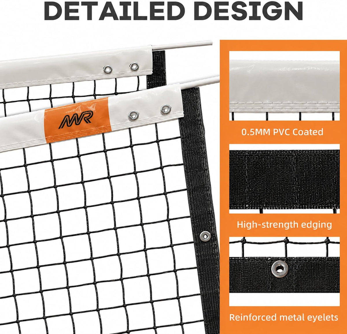 MR PE Standard Court Tennis Net