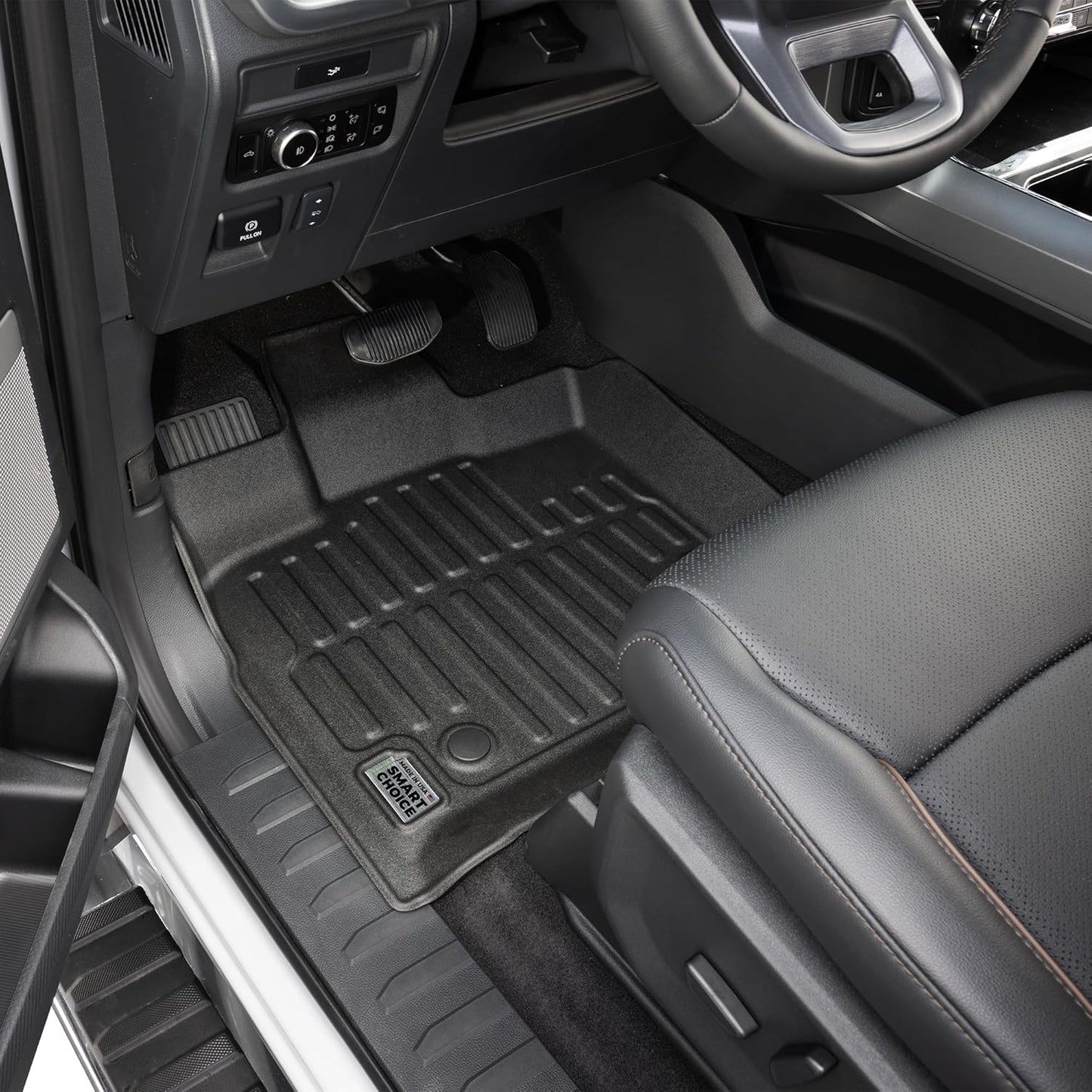 Smart Choice Car Floor Mats Custom fit for 2015-2026 Ford F-150 - Made in USA - Black - Full Set 1st & 2nd Row