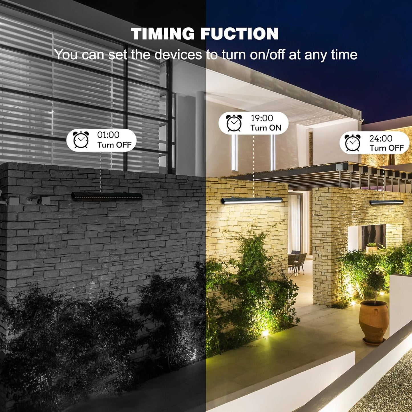 Smart LED Light Bar 20" – WiFi App & Remote Controlled RGB Wall Washer, 2700K-6500K Tunable White, 100% Dimmable IP65 Waterproof Outdoor Light Fixture, Voice Control, for Patio Garden Stage 20" Tunable White(2700-6500K)