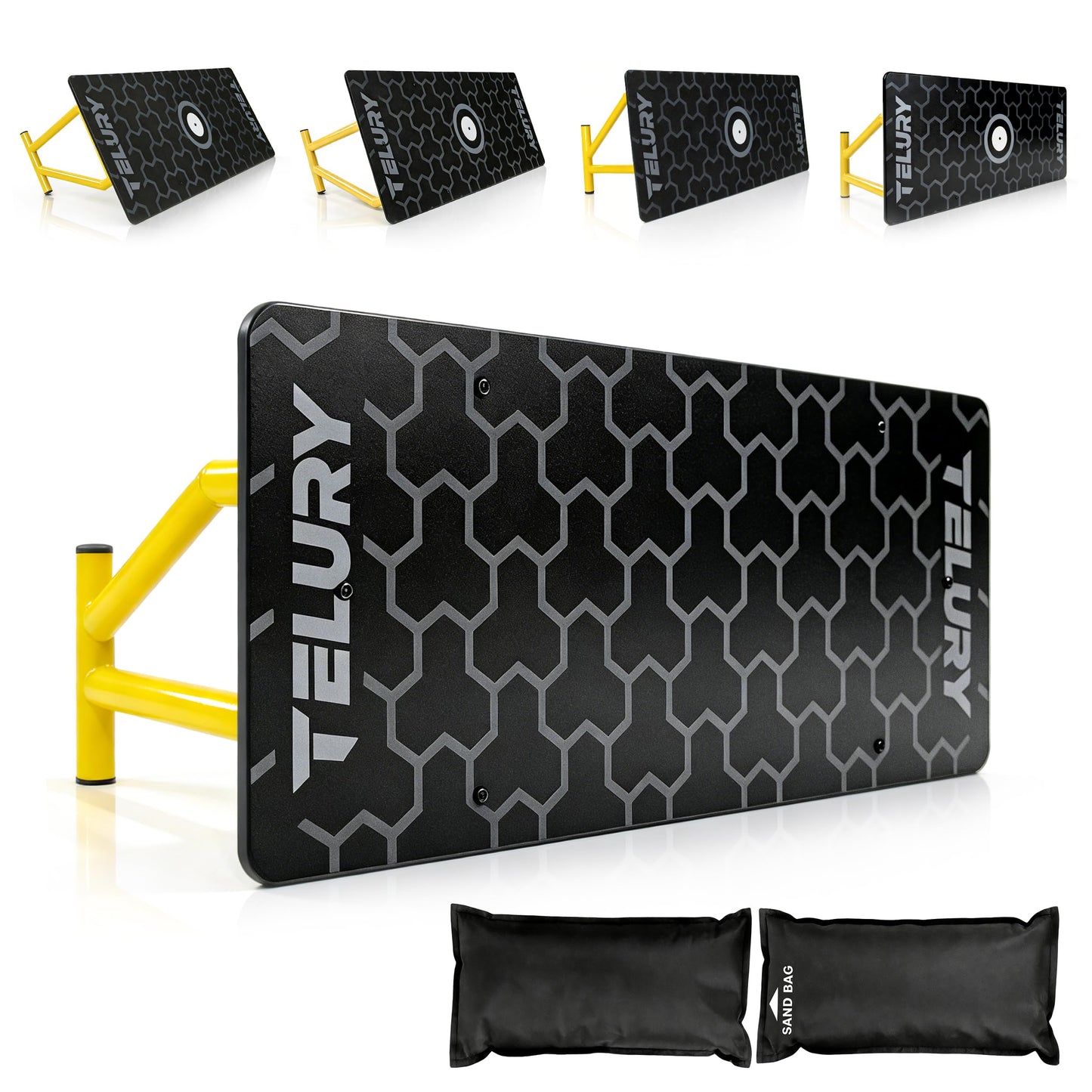 4-Angle Soccer Rebounder Board, Portable Soccer Rebound Wall for Passing, First Touch & Shooting Training, Heavy Duty HDPE Kick Back Trainer 32" x 12"