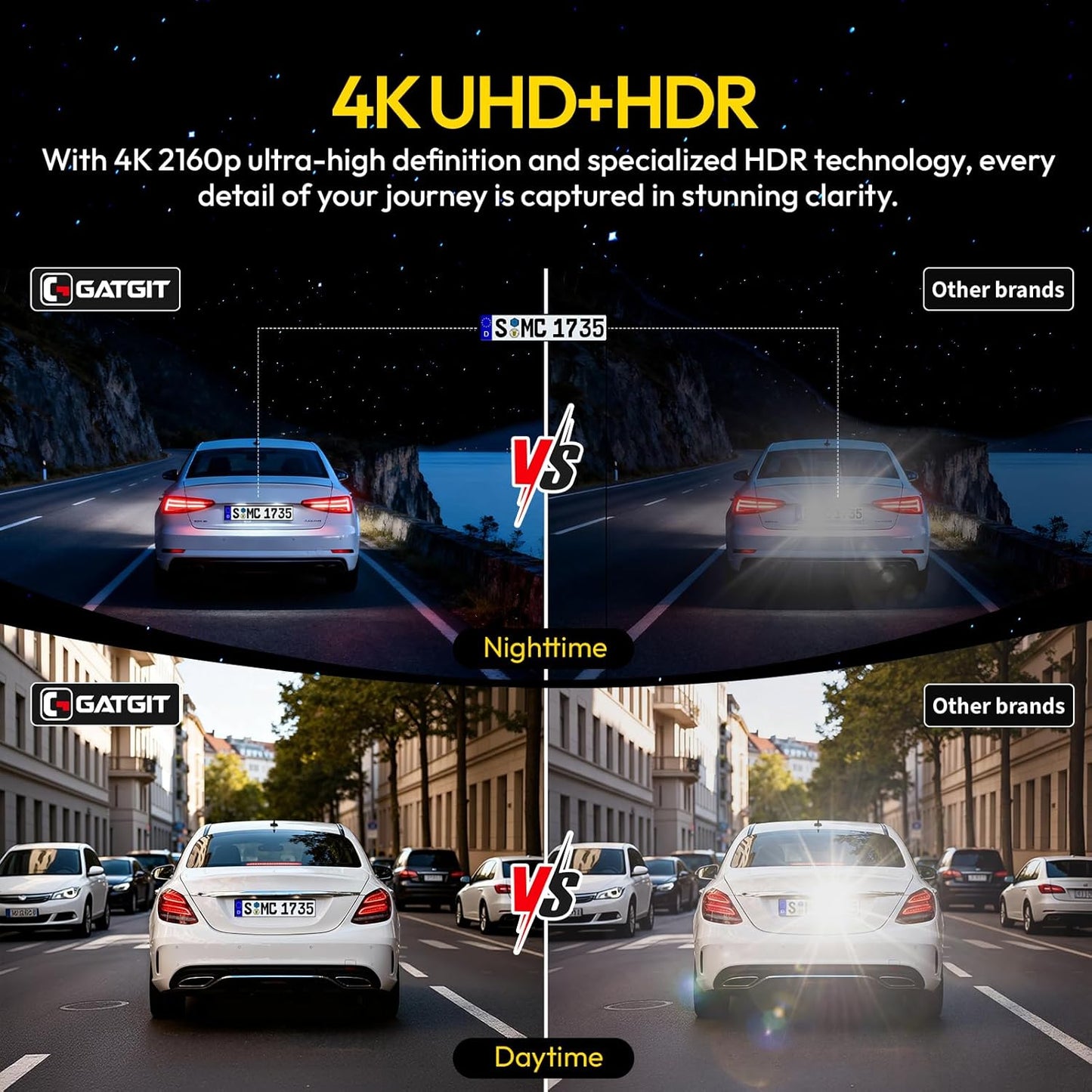 Front 4K Dash Cam fit for Toyota Tacoma 2024 2025 2026 TRD SR SR5 Sport Pre-Runner Off Road Limited & Tacoma Hybrid,2160P Video HDR,OEM Look Camera,5.8GWiFi APP,GPS,Plug&Play,G-Sensor