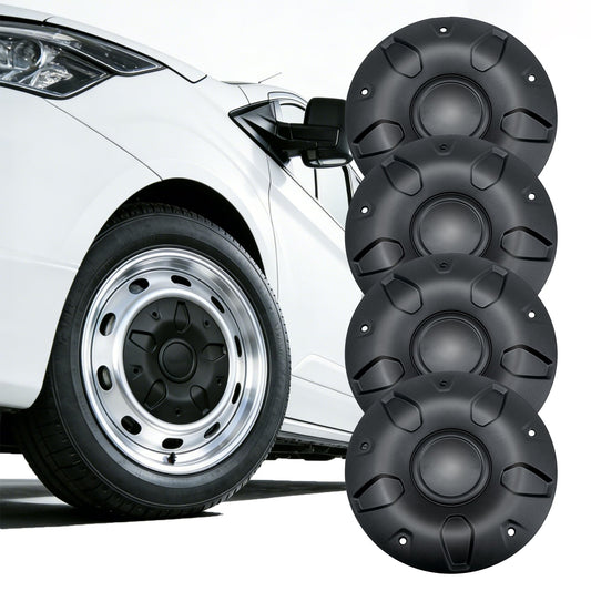 CK4Z-1130-C CK4Z1130C 16" Wheel Black Center Caps Fit for Ford Transit 150 250 350 350HD 2015-2026 Hubcaps Hub Caps Kit 4Pcs OE BK21-1130-CA BK211130CA ‎
