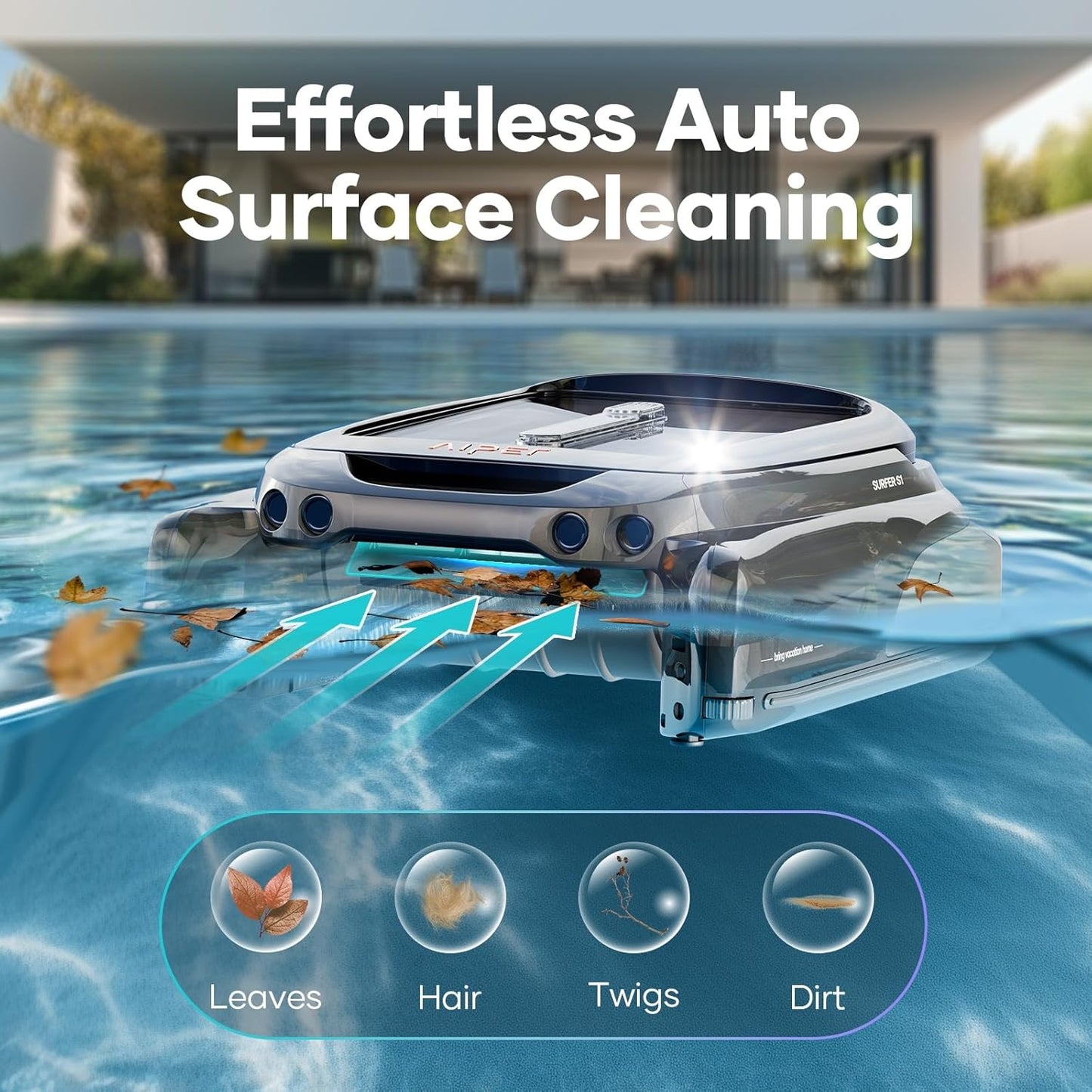 Solar Pool Skimmer Pool Surface Cleaning Robot