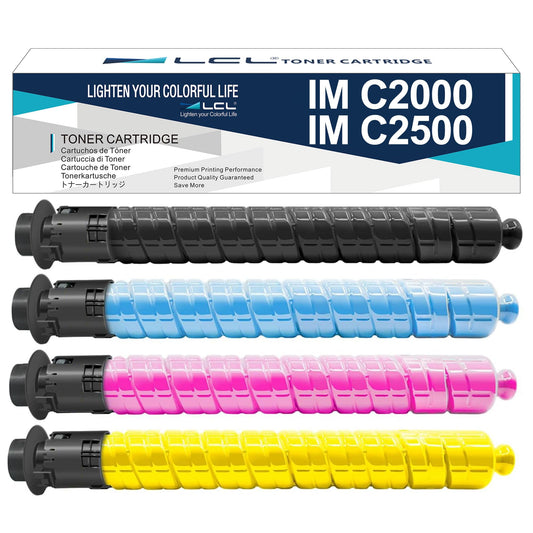 IM C2000 IM C2500 Toner Cartridge Replacement for Ricoh 842307 842310 842309 842308 for Ricoh IM C2000 IM C2500 Printer (4-Pack Black Cyan Magenta Yellow)