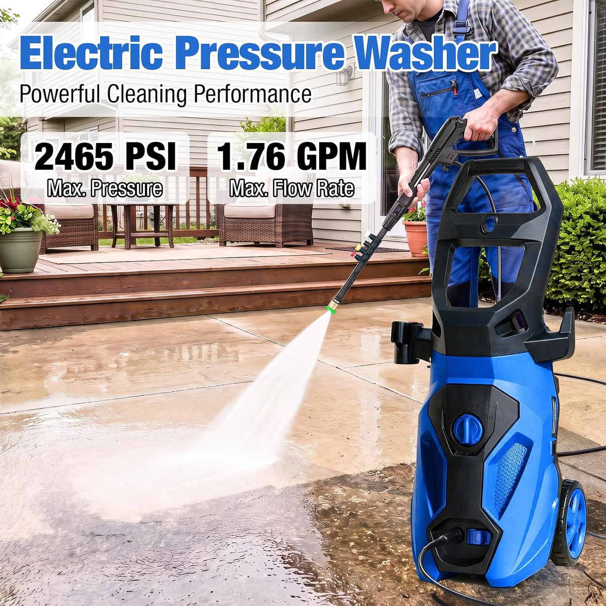 BILT HARD 2465 PSI 1.76 GPM Electric Pressure Washer
