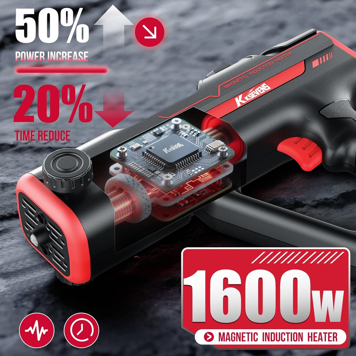 Induction Heater Bolt Removal,1600W 110V Handheld Magnetic Induction Heater Tool with 6 Coils for Rusty Screw Removing