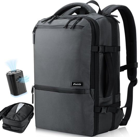 Travel Backpack with Vacuum Compression, Dark Gray