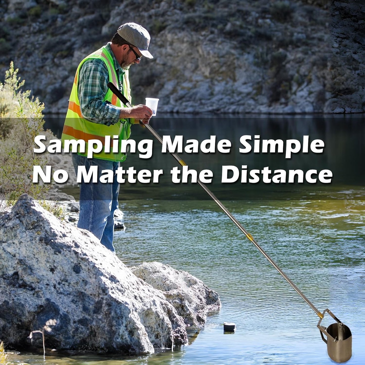900ml Water Sampler – Telescopic Water Sampler for Laboratory, Food & Beverage, and Environmental Testing