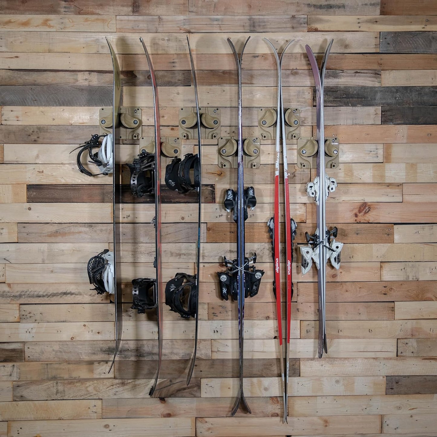 Gravity Grabber - Ultimate Wall Storage Rack for Skis and Snowboards | Damage-Free Storage | Fits Any Ski or Snowboard | (