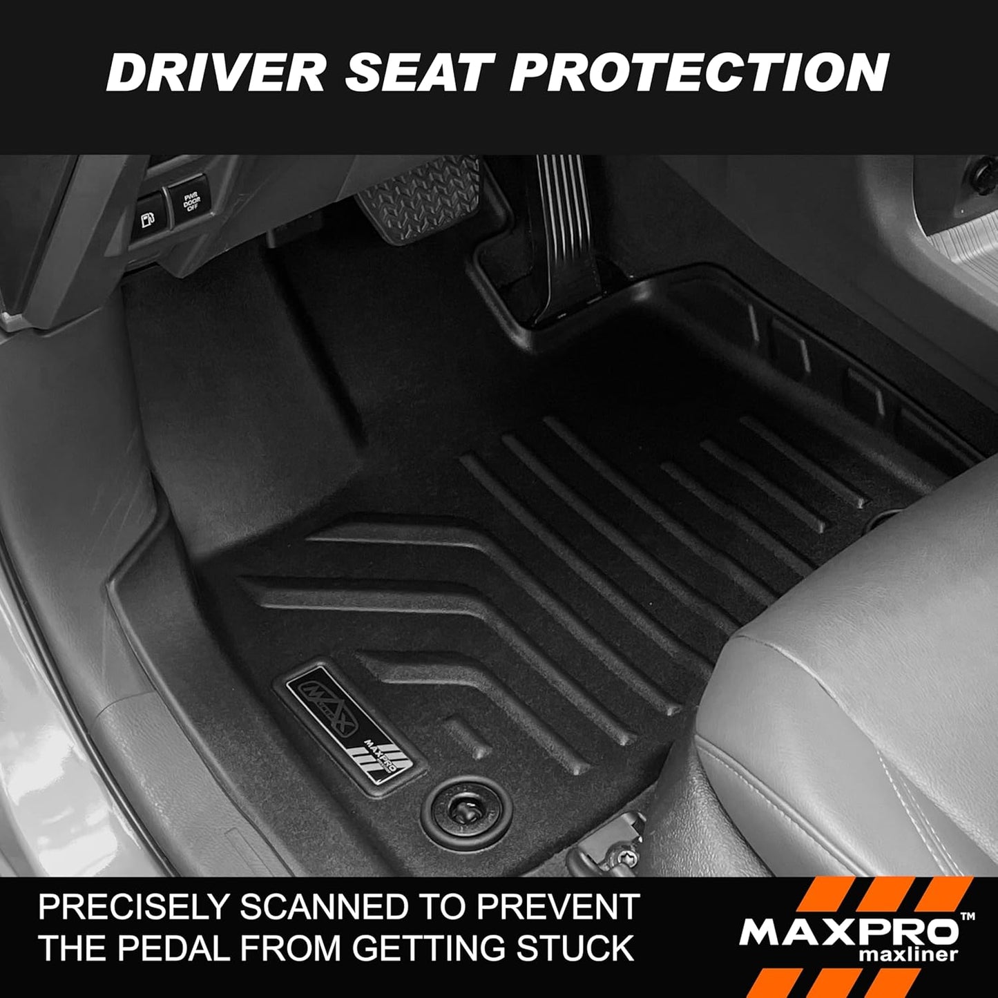 Premium MAXPRO Floor Mats for Toyota Sienna 2021-2026 Bucket Seat 7-Passenger 1st & 2nd Row Car Mats Full Set All Weather Floor Mats Custom Fit TPE Car Floor Liners Waterproof (Doesn't Fit Platinum) Sienna 2021-2026 1st & 2nd Row