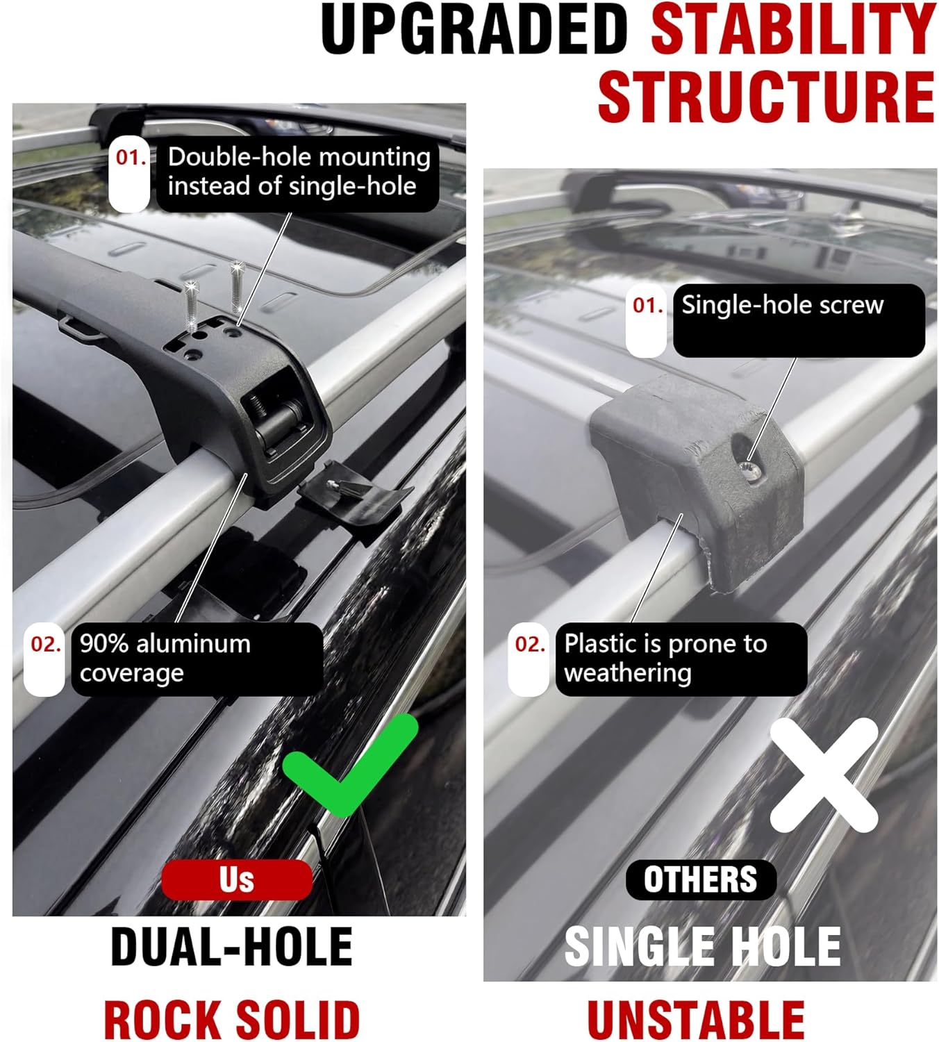 330LBS Roof Rack Cross Bars Fit for 2026 2027 Hyundai Palisade & Palisade Hybrid SEL XRT PRO Limited Calligraphy, Aluminum Cargo Bars, Aerodynamic Silent Rooftop Carrier Crossbars with Tie-Down Rings For Hyundai Palisade 2026-UP Cross Bars Kit