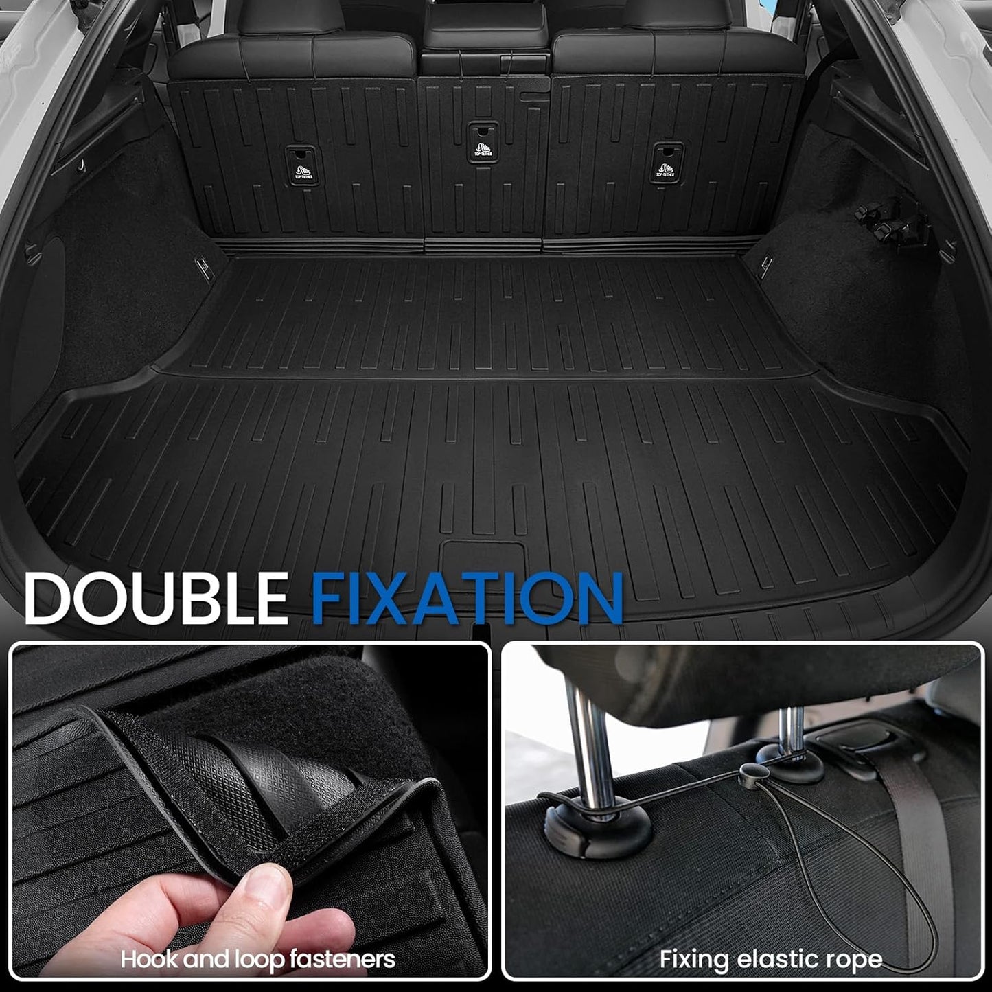 Floor Mats Set for Lexus RX350/RX350h/RX500h 2023 2024 2025 2026, All Weather TPE Floor Liners Backrest Mat Trunk Mat Cargo Liner Door Sill Guards Accessories for RX 350/350h/500h