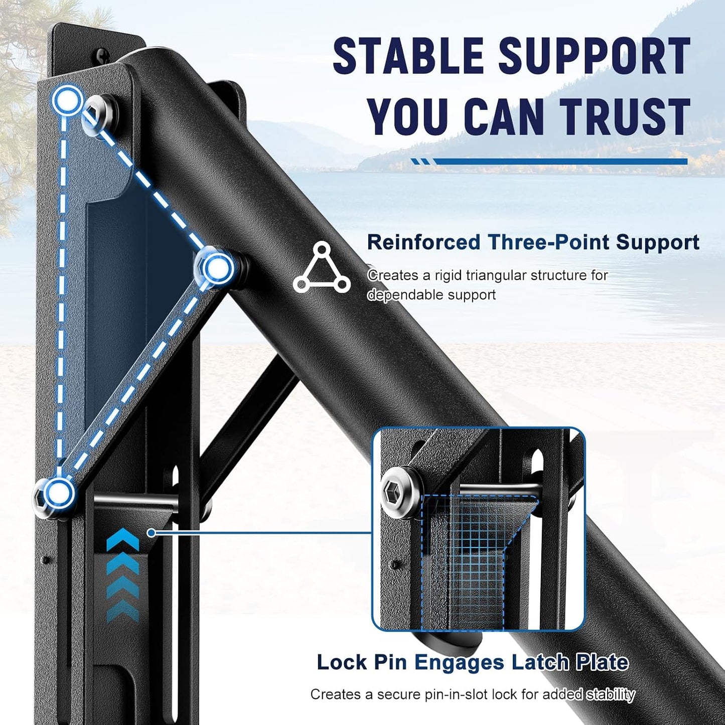 Extendable RV Handrail, Adjustable Assist Handrail, Up to 52"