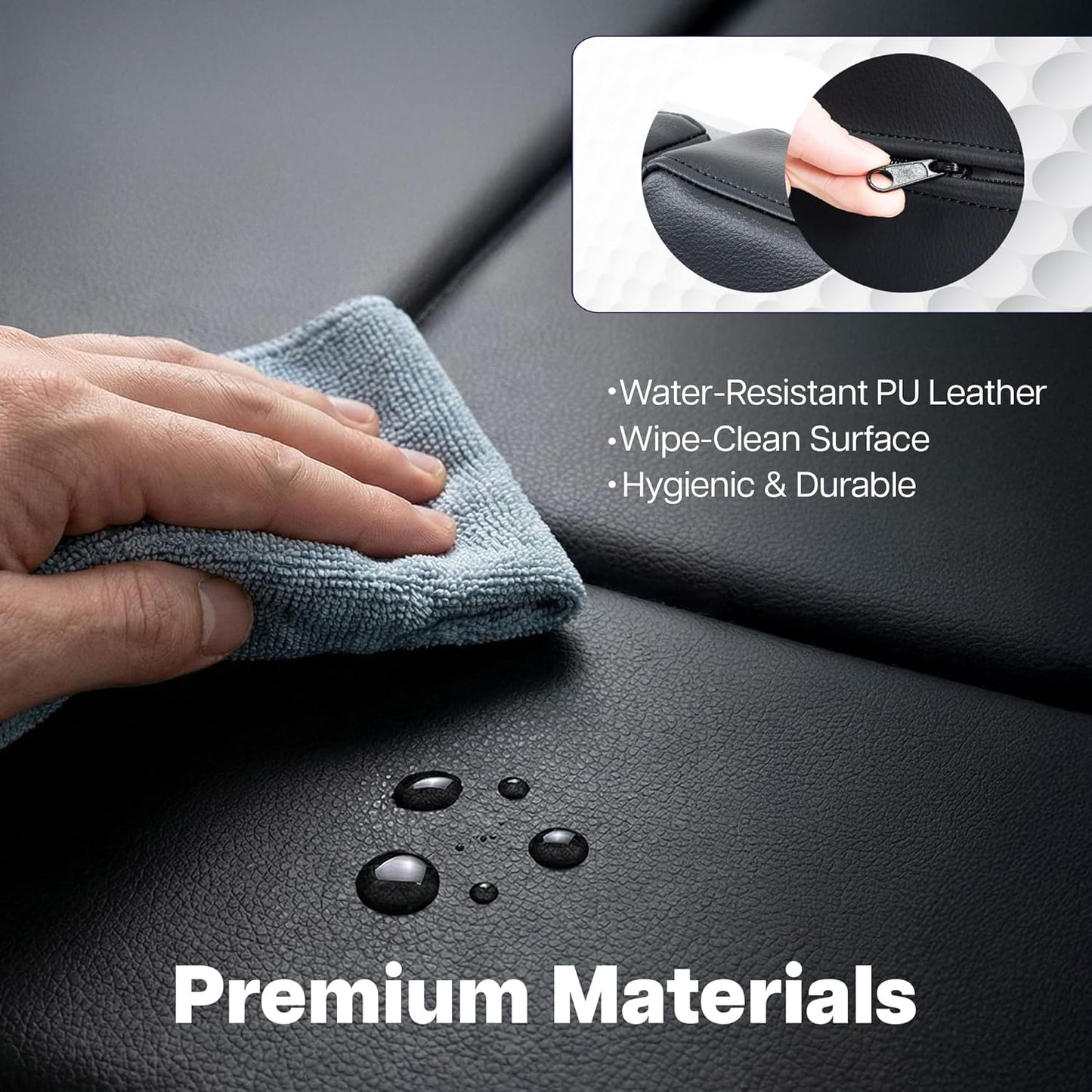 Life Finds 6 Pack Wall Pads, 20 x 20 x 3 in Each, High-Density Memory Foam Golf Enclosure Padding with PU Leather Surface, Impact Protection for Golf Simulators, Self-Adhesive, LF-WPP6