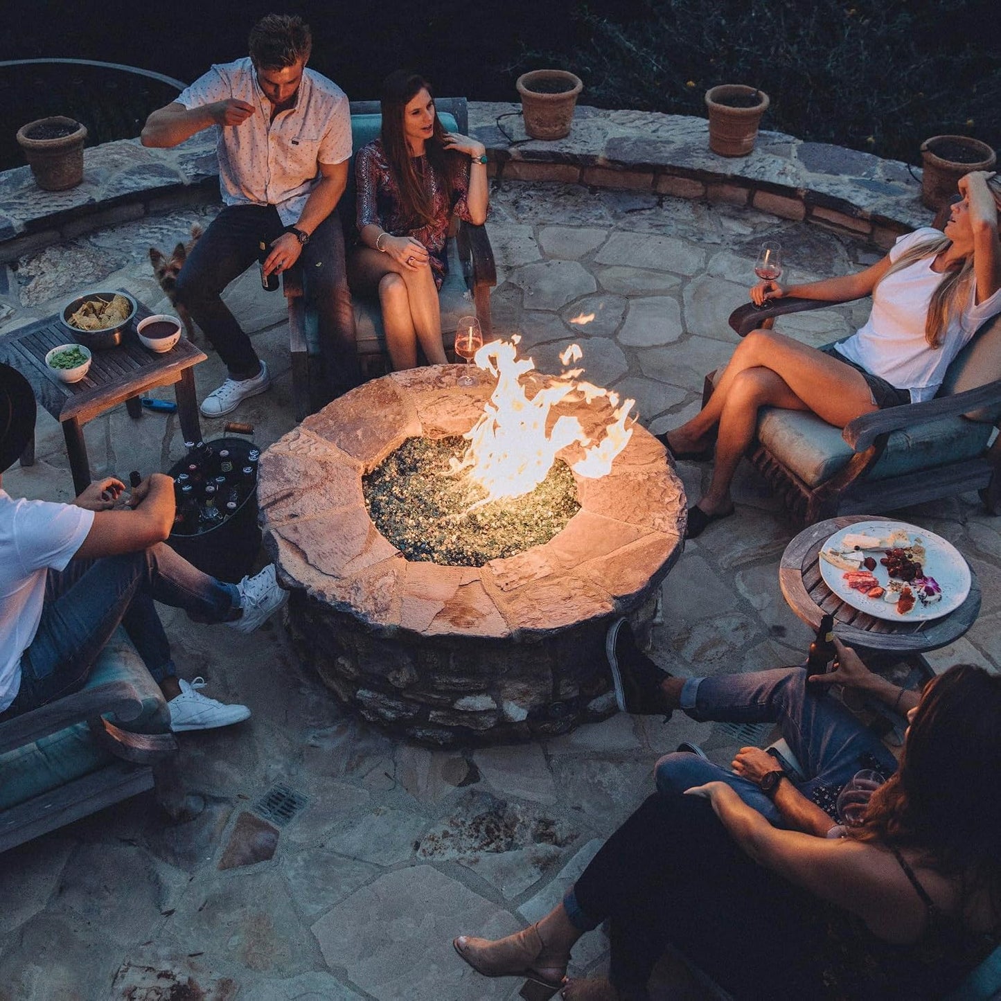 34 in Round Fire Pit Lid, 1.5 mm Steel Cover with Wooden Handle | Metal fire pit cover for outdoor patios and backyards, 34 in round lid with 1.5 mm steel construction and wooden handle