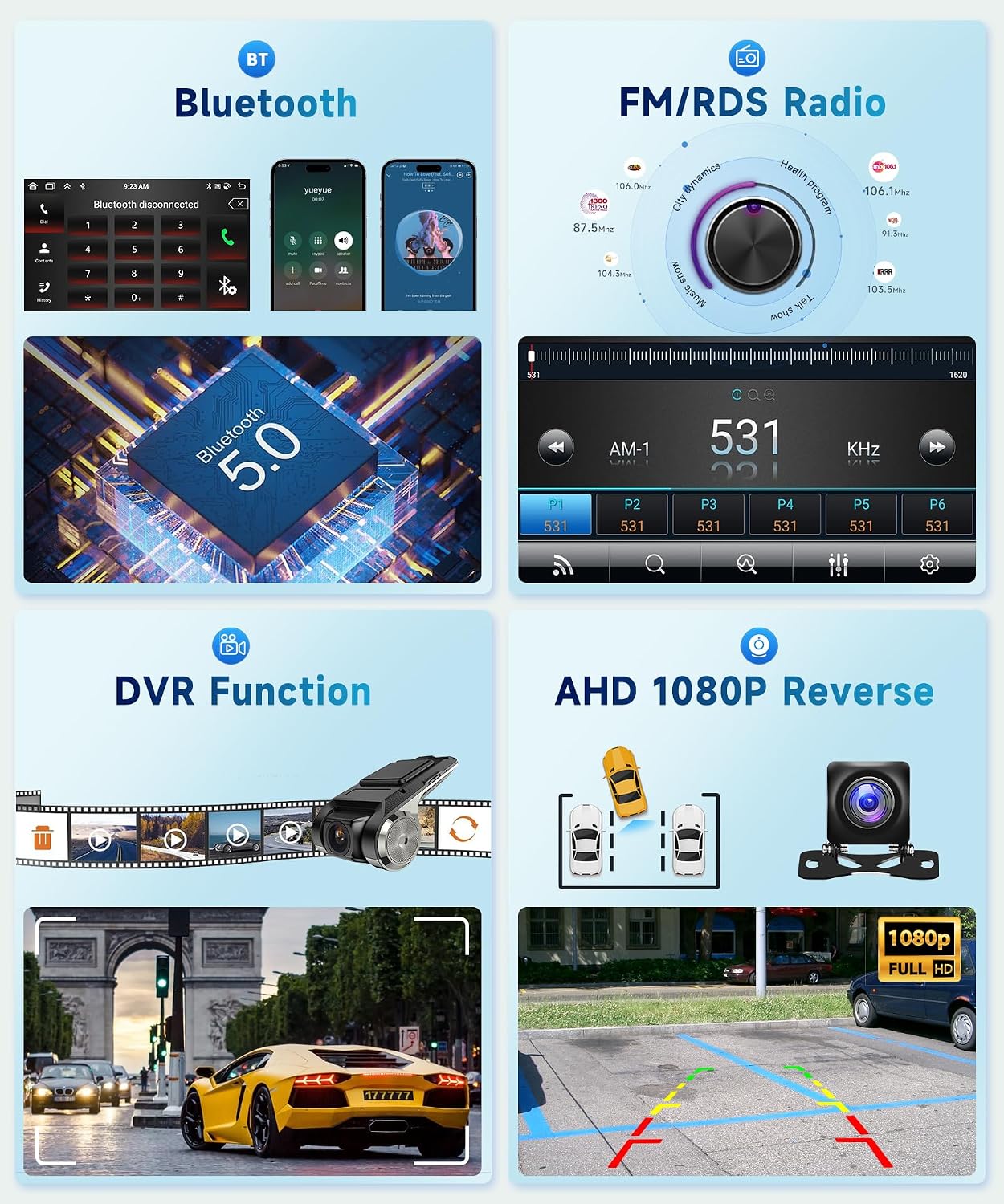 8 CORE 4+64G Car Radio Stereo for Honda CRV 2007-2011 Wireless CarPlay Android Auto 9 Inch HD IPS Touch Screen Android 13 GPS WiFi Bluetooth 32-Band DSP SWC AHD Backup Camera