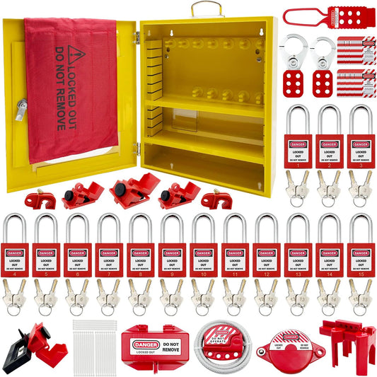 Lockout Tagout Station Kit Board Locks 80pcs,Lock Out Tag Out Loto Hasps,Tags,Circuit Breaker Lockout,Ball Valve Lockout,Electrical Plug