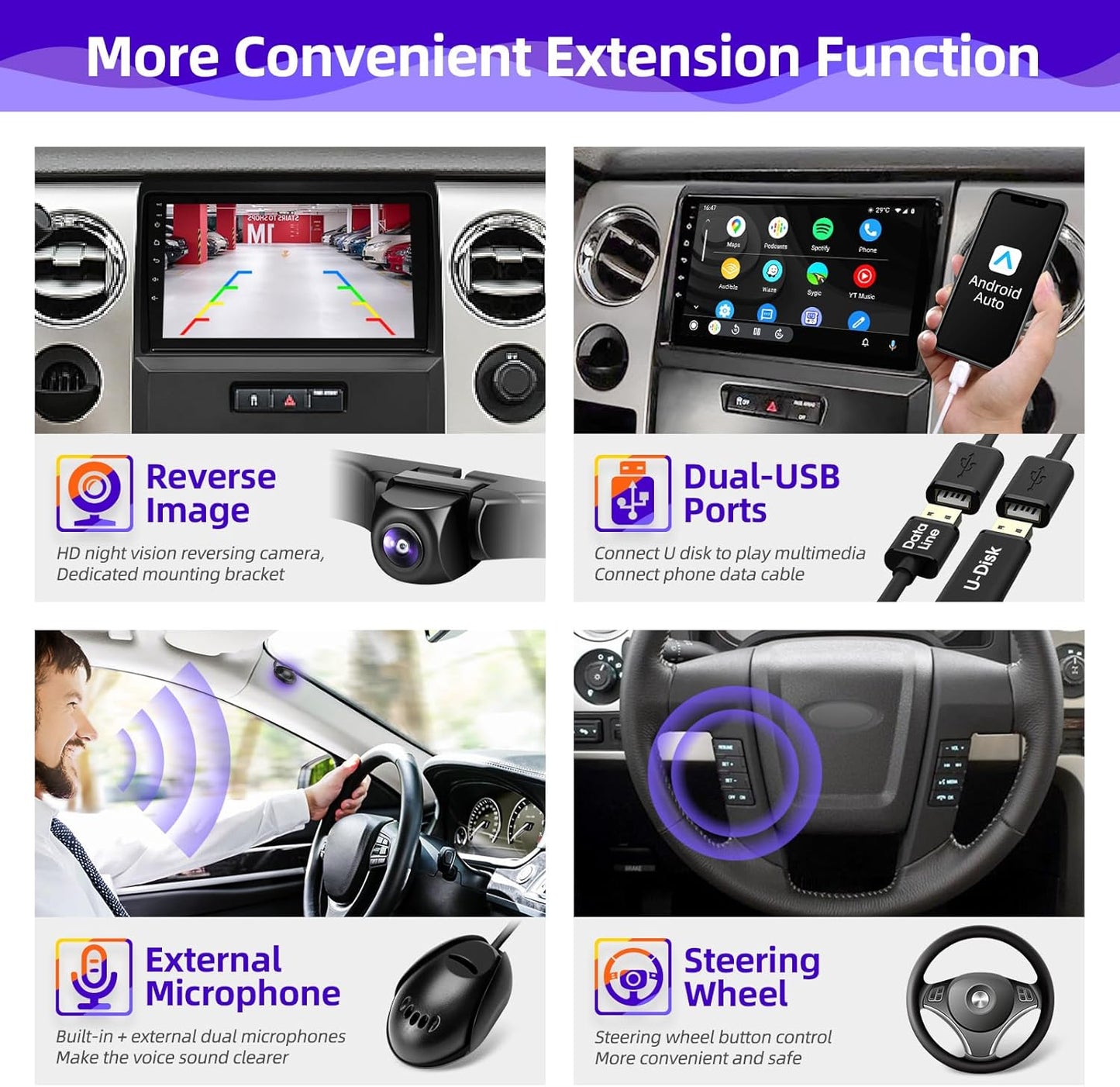 CGOGC Android Car Radio upgrade Compatible with Wireless Carplay Android Auto for Ford F150 2009 2010 2011 2012 8core