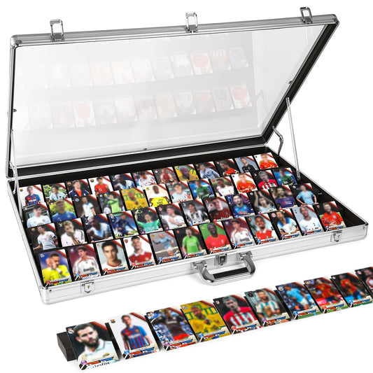 Trading Card Display Case Aluminum with Lock for Collectibles