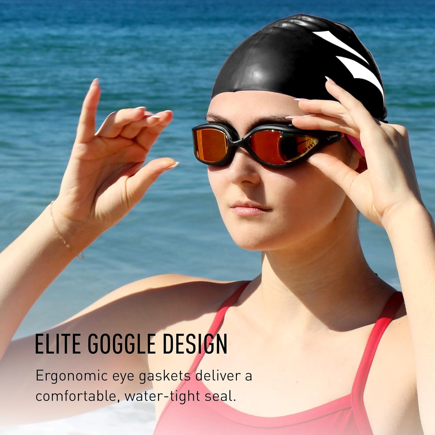 Smart Goggle Max Kit - Real-Time Feedback - Anti-fog No Leak Design for Serious Swimmers