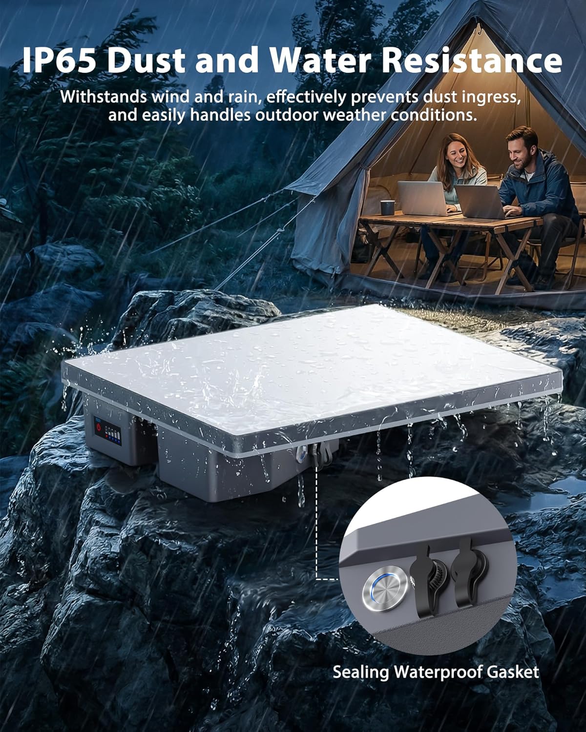 RAVION® Battery Lite for Starlink Mini, Clip-On Design, Outdoor Use, 99 Wh Capacity, IP65 Waterproof, USB-C 60W Fast Charging, 4-6 Hours Runtime