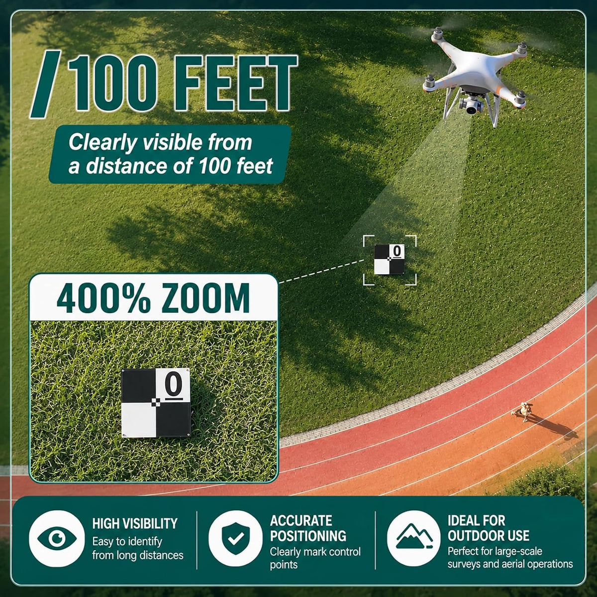 Drone Ground Control Point GCP-24"x24", 10 Pack
