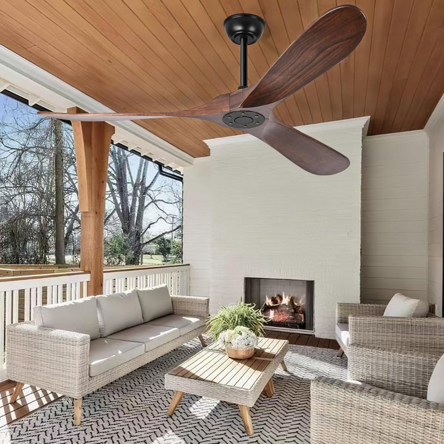 60 Inch Outdoor Ceiling Fan No Light Wood Ceiling Fan Without Lights