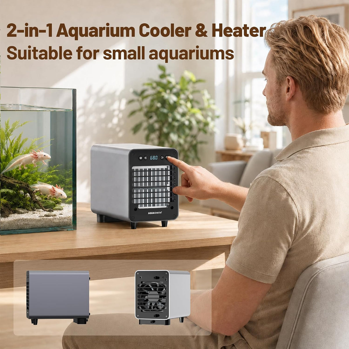 AQUASMITH Mini Aquarium Chiller Semiconductor Cooler & Heater