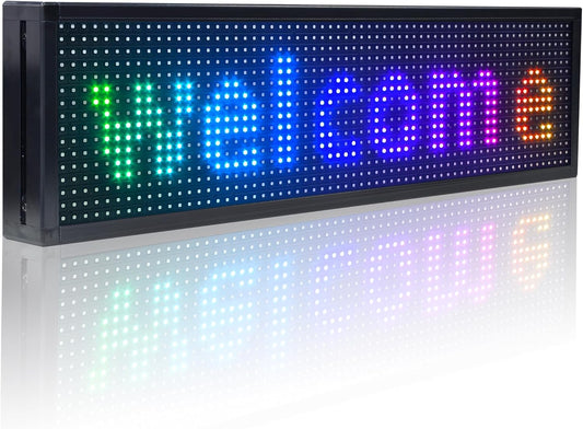 Scrolling Led Sign Programmable Outdoor Digital Signs For Business, Electronic Message Board Wifi Control