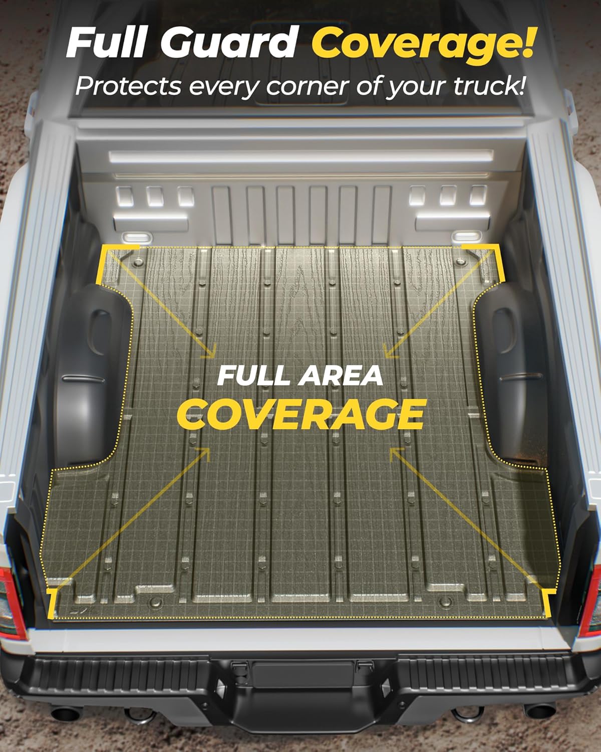 3W Truck Bed Mat for Dodge Ram 1500/1500 RHO 2019-2026 & Ram 1500 Classic 2019-2024 Short Bed (5.7 FT / 67.4inches) All Weather Protection TPE Heavy Duty Cargo Bed Liner (Not for Rambox) 2019-2026 Dodge Ram 1500 Bed Mat(5.7FT)