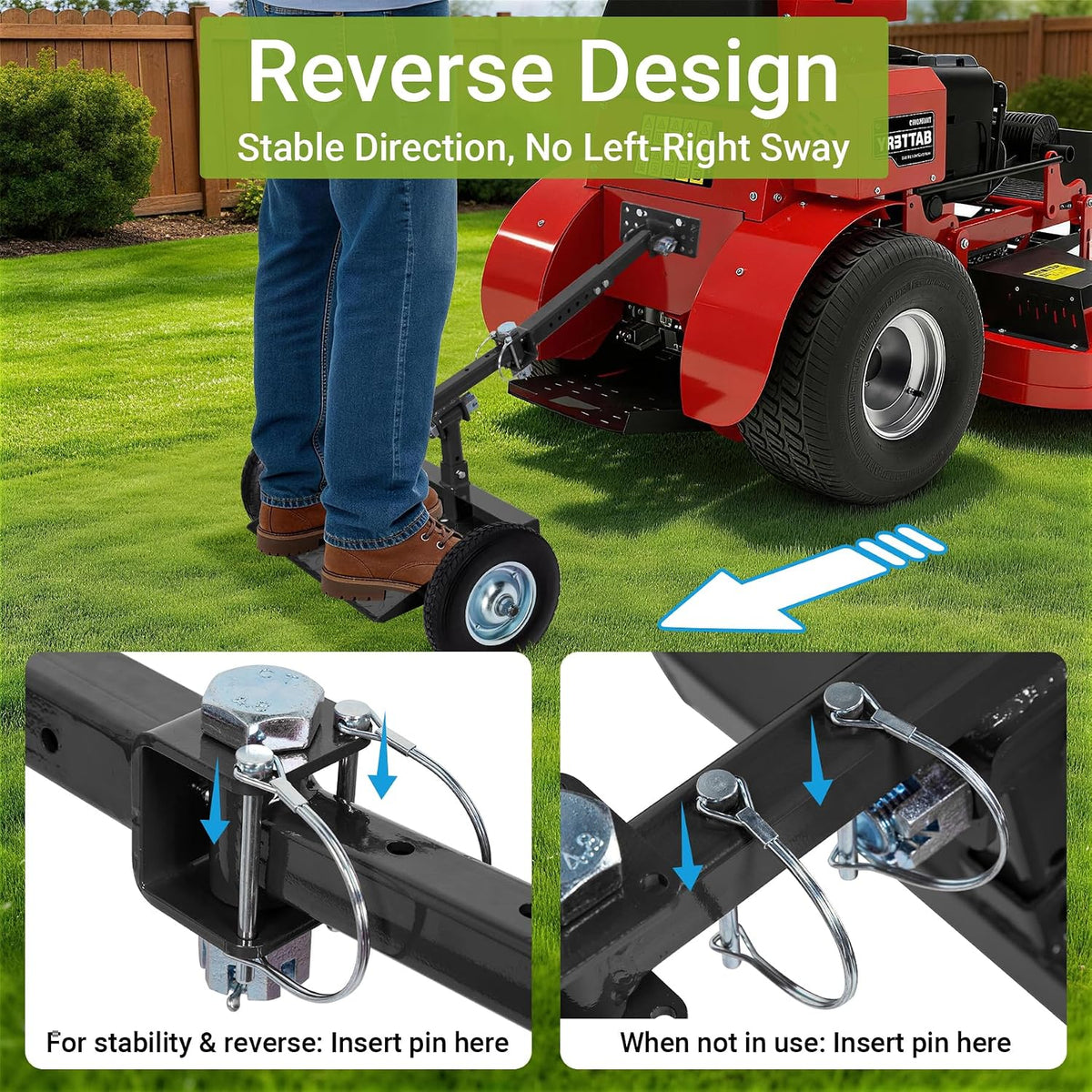 Updated Lawn Mower Wheels Sulky, Walk Behind Mower-Sulky