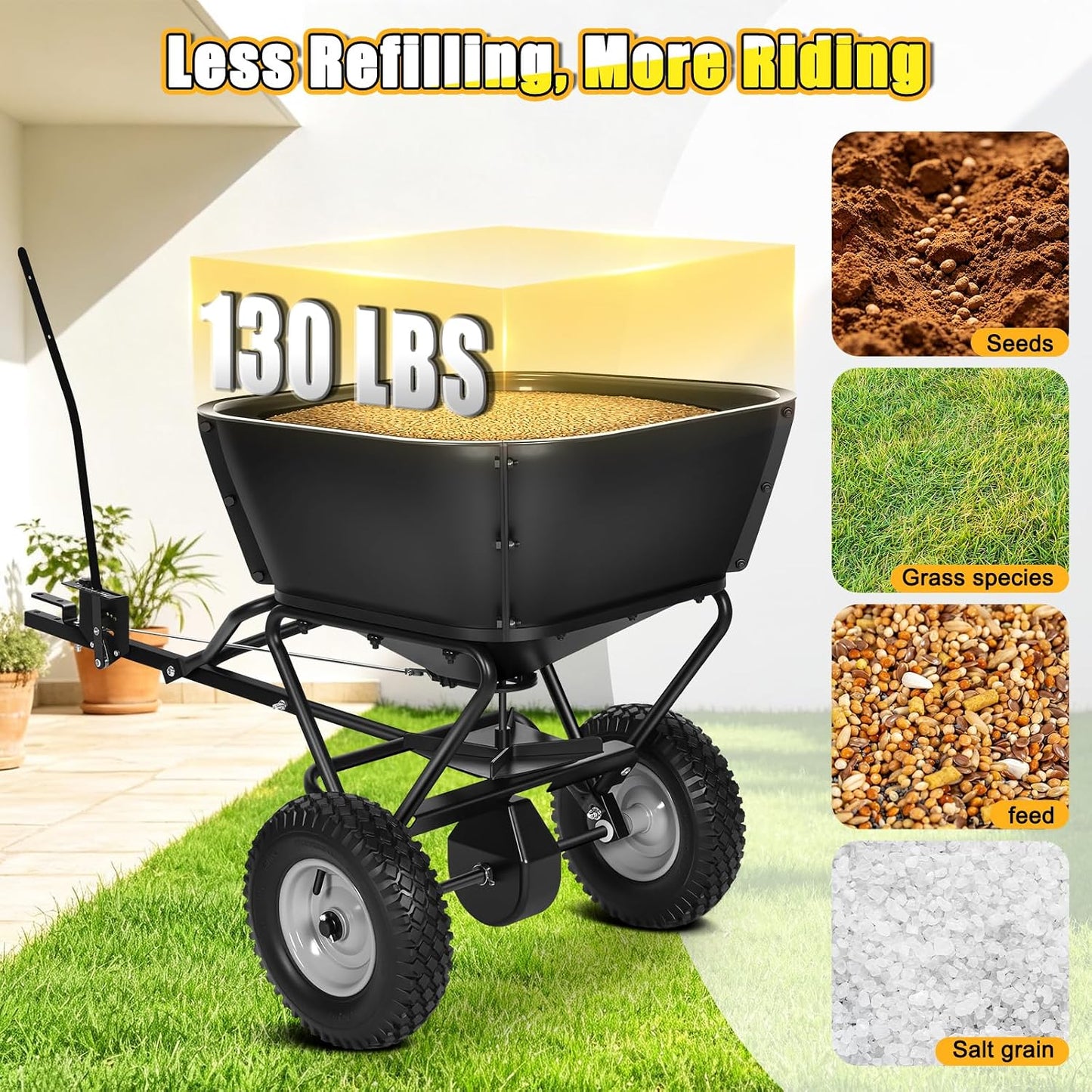 HVDI Pull Behind Broadcast Spreader